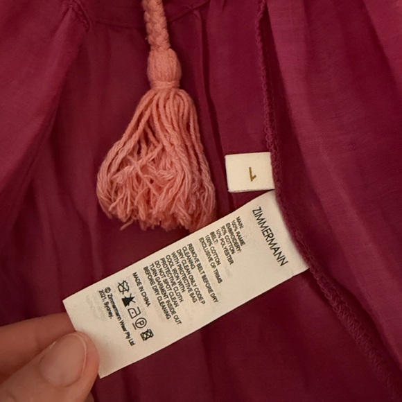 Zimmermann Women's Teddy Scallop
Frill Mid Dress - Picture 4 of 4